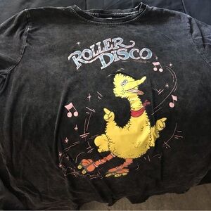 Cakeworthy Sesame Street Black and Yellow Short Sleeve Tee